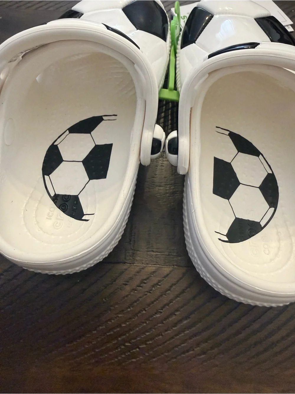 crocs classic soccer ball clogs